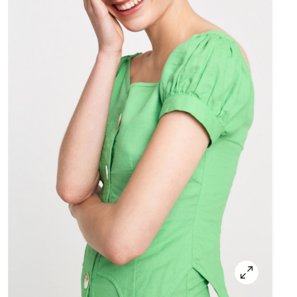NWT House Of Sunny Rustic Green Cold Shoulder Dres - Picture 3 of 10